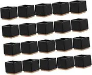 KALLORY 20Pcs Slip Table Feet Mat Chair Leg Covers Durable Protectors with Felt Furniture Feet Caps Prevent Scratches Noise Hardwood Floors