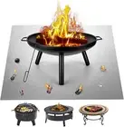 Fire Pit Mat, 39*39Inch Square Fireproof Mat, Under Grill Mat Pad Protector, ...