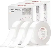 NIIMBOT Label Tape of Model D11 D110 D101 Printer, (3 Rolls, 0.59"×1.96"/15×50mm) Adapted Label Printing Paper, Office & Home Labeling Tape Replacement (White)