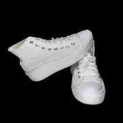 NEW NIB Converse All Star Women's Size 10 Triple White High Top Platform Shoes