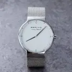 【BERING】BERING 丹麥國寶 MAX RENE設計師聯名限量時尚錶款/40MM-銀-15540-004銀