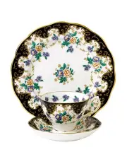 [Royal Albert] Duchess 1910 Teacup Saucer & Plate White