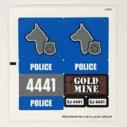 LEGO STICKER SHEET 4441 Police Dog Van Decals Stickers City Town