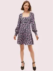 flair flora fluid mini dress