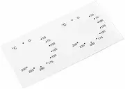 HALLMERS 50-250 Degree Celsius Half Turn Clockwise Temperature Dial Decal Control Panel Labels (Black Print Clear Adhesive) Replacement Stove Top Knob Switch Gas Oven Sticker Electric Temp