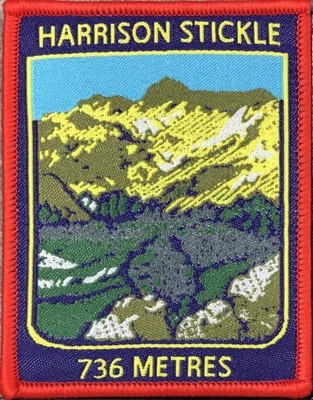 Harrison Stickle Langdale Pikes Lake District Woven Patch Badge