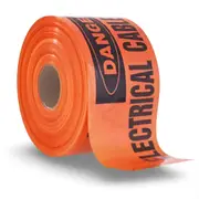 Detectable Mains Marker Tape, Electrical - 150mm x 500m (ORANGE)