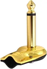 Generic Guitar Effects Pedal Connector 1/4 Inch Audio Microphone Plug for Easy Setup, Golden