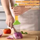 Efficient Onion Preparation Tool Chopper Slicer Stainless Steel Holder Meat