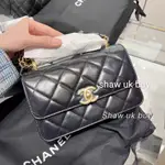 二手正品CHANEL 香奈兒 21新款 雙金球 豆腐包 迷你口蓋包 斜挎包 單肩包 手提包 AS2615 鏈條包