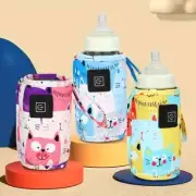 USB Baby Bottle Warmer Travel Stroller Insulated Nursing Heater Bag Portable