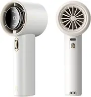 JISULIFE Handheld Fan Pro1,Speed(1-100) Adjustable Mini Portable Fan,3600mAh Battery Rechargeable Personal Fan,Digital Display,For Women Men Travel/Camping/Outdoor-White