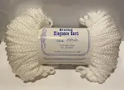 VTG Braided Elegance Cord Grass WHITE Macrame 6mm 100 Yards NOS NEW TRIPLE