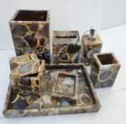 Wild Agate Stone bathroom Set Bathroom accessories Luxury bathroom set