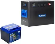 Kings BatBlock25-12V Plug and Play Battery Box + 12V 60Ah Deep Cycle Lithium LiFePO4 Battery