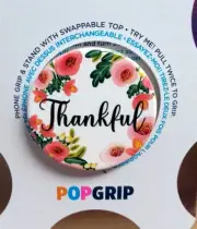 PopSockets PopGrip Phone Grip & Stand with Swappable Top - Thankful