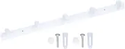 Wall Mounted Coat Rack Modern Aluminum Coat Hook Hanger 5 Hooks Space Aluminum Durable Organizer for Bathroom Living Room Entryway Hallway White 44.6cm