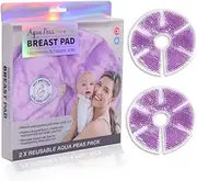 2pcs Breast Therapy Pads, Breast Cold Hot Gel Bead Packs with Nursing Pads and Plush Cloth Cover, Relieve Breast Pain Swelling Boost Milk Production，Reusable Freezable Microwavable ice Pack