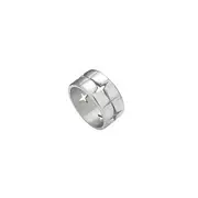 Metallic Ring Hollow Out Ring - Silver - 6