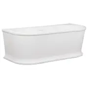 Morolo 170cm Back-to-Wall Acrylic Bath, Matte White