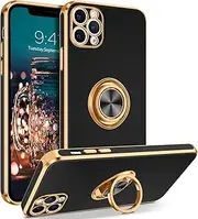 BENTOBEN Case for iPhone 11 Pro Max, Slim Fit 360° Ring Holder Kickstand Magnetic Car Mount Supported Protective Non-Slip Girls Women Men Case Cover for iPhone 11 Pro Max 6.5 inch, Black