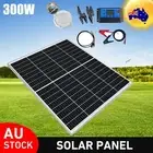 300W Black Fixed Solar Panels Kit 12V Mono Home Caravan Camping Charging Power
