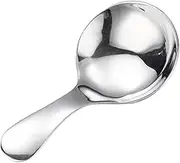 Stainless Steel Teaspoon Short Handle Reusable Replacement Sugar Powder Coffee Pudding Dessert Spoon Scoop Flatware Silver
