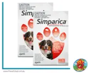 Simparica for Exra Large dogs 40-60 kg 12 pack Flea, Tick and Mite treatment