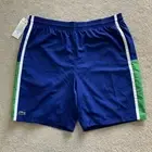 NWT Lacoste Men's Taffeta Tennis Shorts GH314T 51 In Blue Green Size 5/Large
