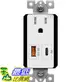 [9美國直購] TOPGREENER TU115QC3PD USB 插座 Outlet with 18W Type-C Power Delivery Port and Quick Charge 3.0 USB Port, 15A TR