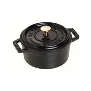 Staub 18cm/1.7L Cast Iron Round Cocotte Pot w/ Lid Induction Cookware Black
