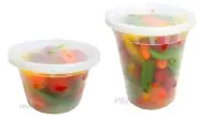 16 + 32 oz Plastic Soup Deli Container w/Lid Combo 48 Sets Ea - 100% BPA Free!