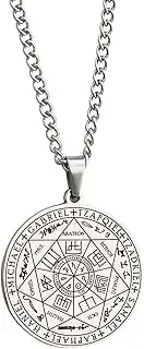 [KieTeiiK] Necklaces for Women, Seals Of Seven Archangels Necklace Michael Pendant Men Angels Sigil Amulet Protect Necklaces For Men Women Jewelry