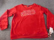 Star Wars Womens Sweater 2XL XXL Red Christmas holiday disney NWT pullover