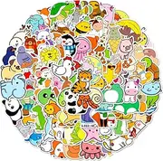 100 PCS Stickers for Kids, Cute Water Bottle Stickers, Vinyl Waterproof Stickers for Laptop Skateboard Phone Computer Hydroflask, Cute Kawaii Animal Sticker Pack for Kids Teens Girls