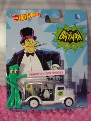 2015 Batman The Penguin '49 FORD COE✰White; Real Riders✰Hot Wheels Pop Culture