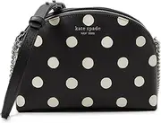 [Kate Spade New York] Morgan Sunshine Dot Printed PVC Double Zip Dome Crossbody Black Multi One Size