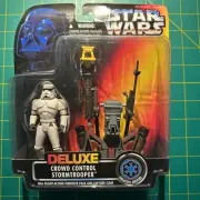 Star Wars POTF Deluxe Crowd Control Stormtrooper W/ Flight Pack Kenner 1996