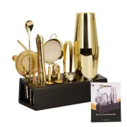 Cocktail Shaker Set, 15-Piece Boston Shaker Bartender Kit, Stainless Steel Ba...