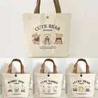 Cartoon Canvas Bag Cat Mini Handbags Fashion Tote Bag Women