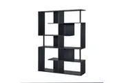 Amber Wooden 5-Tier Display Shelf Bookcase Storage Cabinet - Black