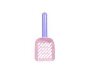 S03 2PCS Small Color Matching Portable Plastic Cat Litter Shovel Litter Box Cleaning Tool Pet Scoop for Kitty Boxes