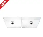 Pair of Flat Plate Undertray Aluminium Under Tray Underbody Tool Box Black