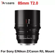 7Artisans 85mm T2.0 Full Frame Cinema Lens for Sony E Nikon Z Canon RF L-mount