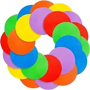 rockible 30x Floor Spot Markers Flat Disc Markers Circle 4 inch Landmark Mat for Classroom Basketball Training Activities Sports