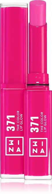 3INA Glossy Moisturizing Lipstick Color 371 - Electric, Hot Pink 1.6g