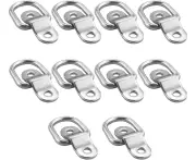 TooTaci 2 Pack D Ring Tie Down Anchors,Stainless Steel Tie Down Anchor Lashing Ring 5/16" with Bracket,Screws Bolt,Floor/Wall/Ceiling Mount,Use for Hammock