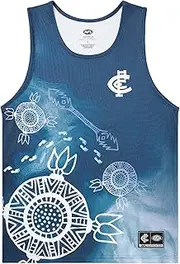 Carlton Blues AFL Footy Mens Adults Indigenous Training Singlet