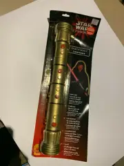 Star Wars Episode I Darth Maul's Lightsaber cosplay costume sealed Rubie's 58"
