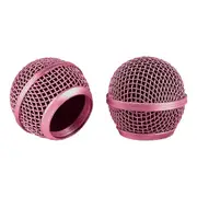 Microphone Capsule Replacement, Steel Mesh Microphone Grille Cap, for SM58 Windscreen (2 Pcs) Photo Color